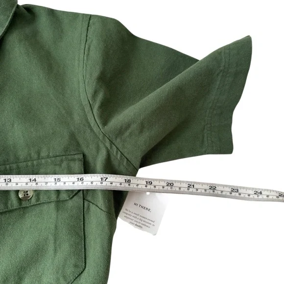 Green Utility Short-Sleeve Jumpsuit - Picture 5 of 8